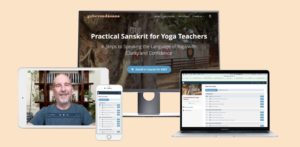 Practical Sanskrit web content displayed on multiple devices