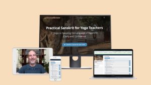 Practical Sanskrit web content displayed on multiple devices